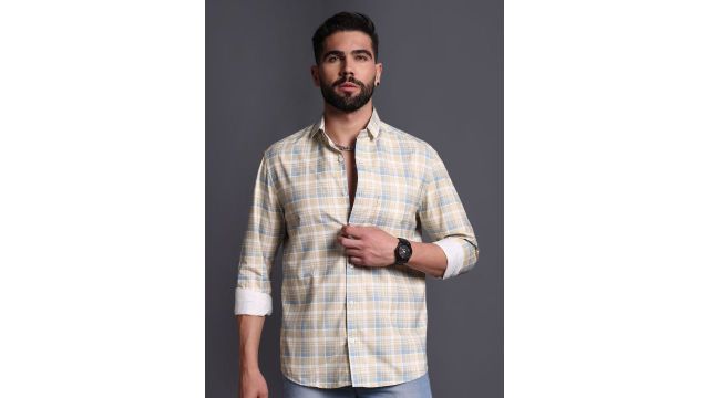 Mast & Harbour Men Standard Checked Regular Fit Shirt