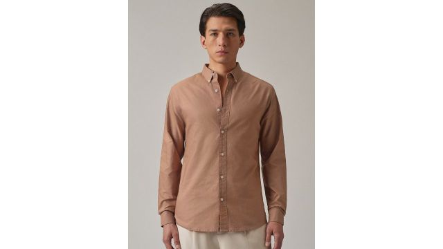 Banana Club Men Classic Slim Fit Solid Cotton Shirt