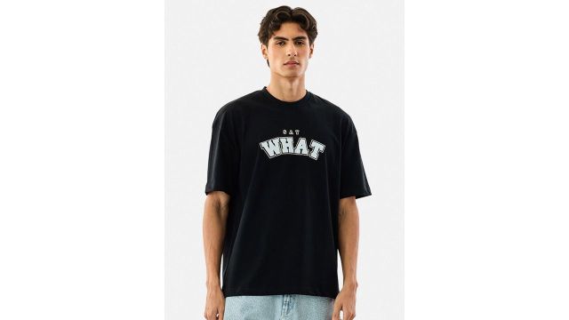 Men Printed Drop-Shoulder Sleeves T-shirt