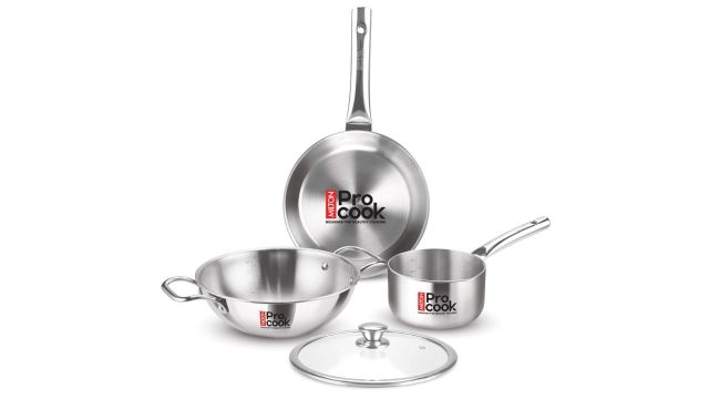 Milton Pro Cook 4 Piece Triply Cookware Set