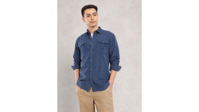 Nautica Pure Cotton Corduroy Classic Fit Casual Shirt