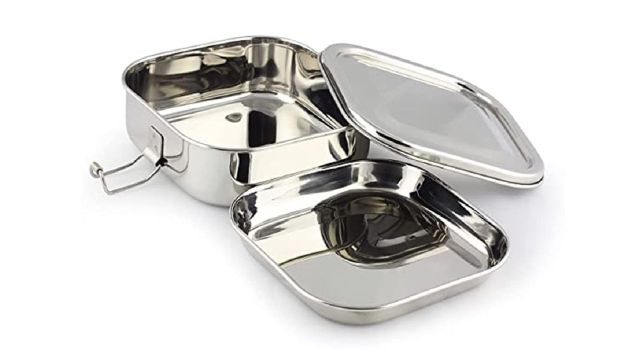 Next Future 400 ml Square Steel Lunch Box