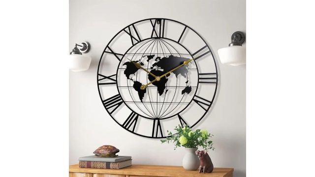 Nubilous World Map Wall Clock