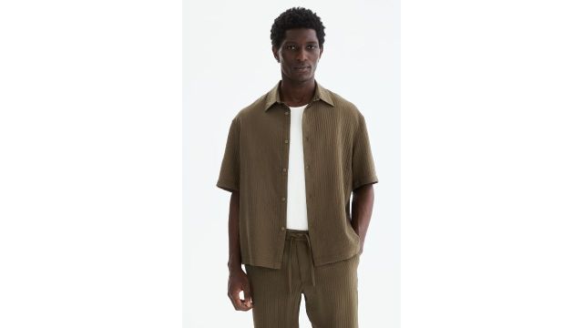 Relaxed Fit Khaki Green Shirt