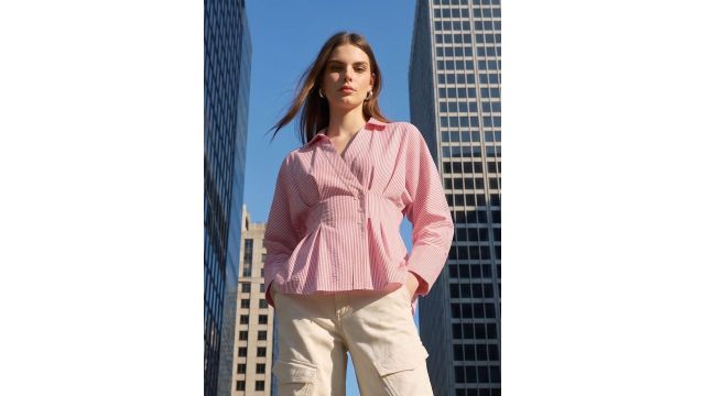 Roadster The Life Co. Striped Shirt Style Top