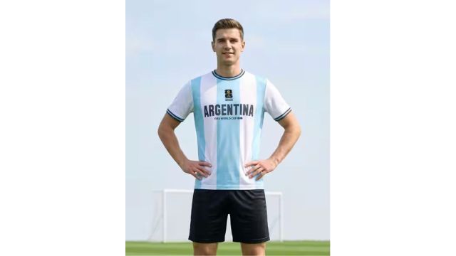 Shein X FIFA World Cup 2026 Argentina Striped Crew Jersey