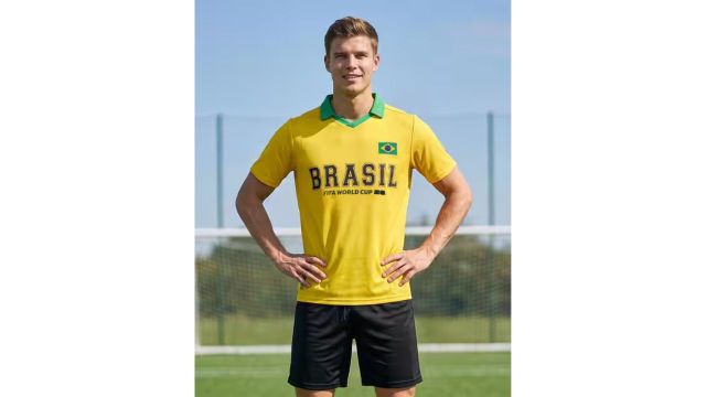 Shein X FIFA World Cup 2026 Brasil Graphic Back Print Jersey