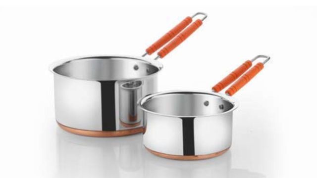 Stainless Steel Copper Bottom Sauce Pan with Lid