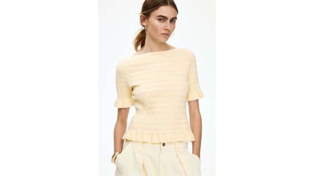 Textured-Knit Top