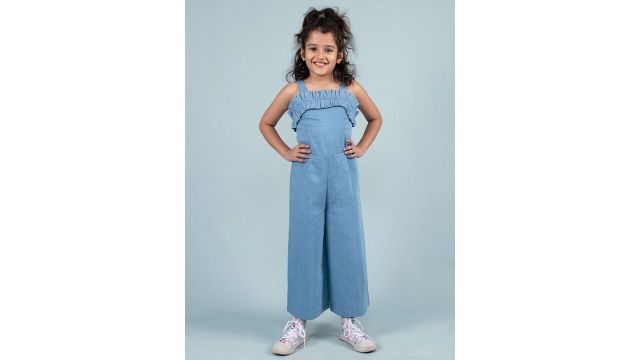 Tweeny mini Kids Girls Summer Denim Jumpsuit