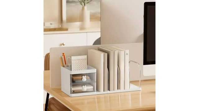 Two-in-One Desk Organiser with Three Compartments