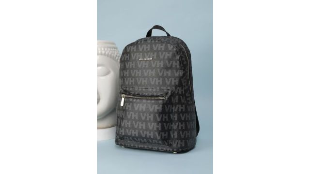Van heusen Black Printed Casual Polyurethane Women Backpack