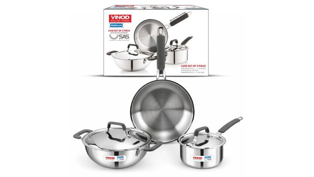 Vinod Luxury Edition Triply Stainless-steel Cookware Set