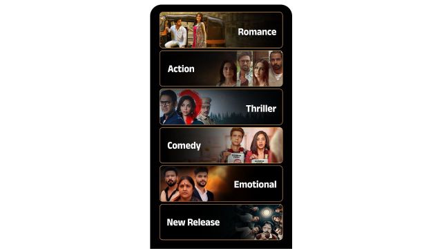 Watch multiple genres on Bullet
