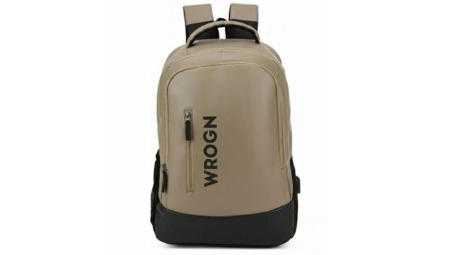 Wrogn Unisex Brand Logo Backpack with USB Charging Port