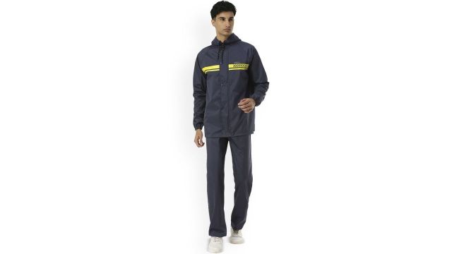Zeel Striped Waterproof Rain Jacket