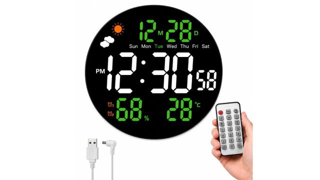 10.2-Inch Large LED Digital Wall Clock