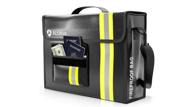 ALORVA Fireproof Document Bag with Wallet Protector