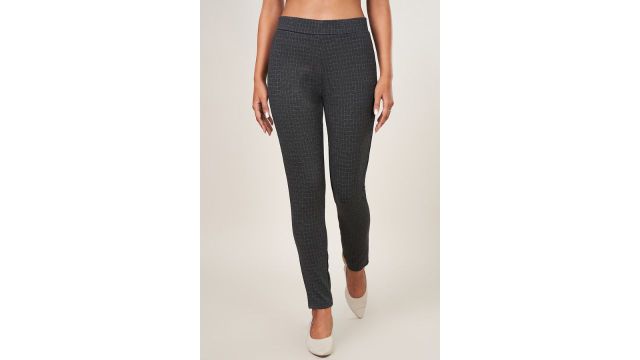 ANNABELLE Charcoal Checked Treggings