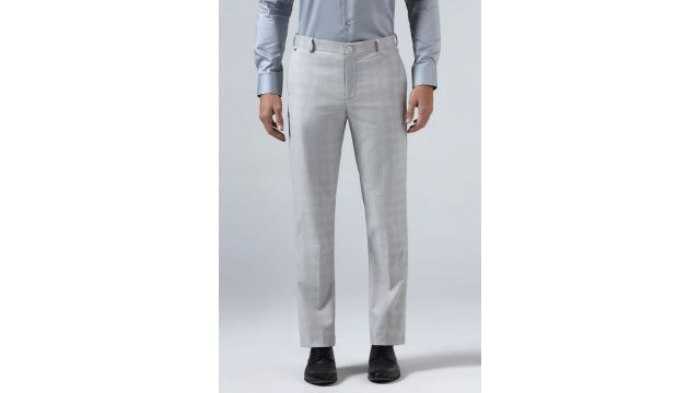 BLACKBERRYS Light Grey Checked Trousers