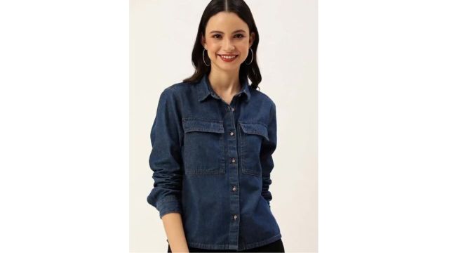 Bene Kleed Women Regular Fit Pure Cotton Denim Shirt