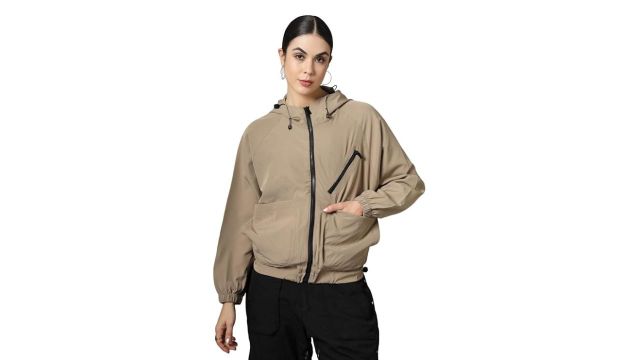 CHKOKKO Women’s Oversized Windcheater Jacket