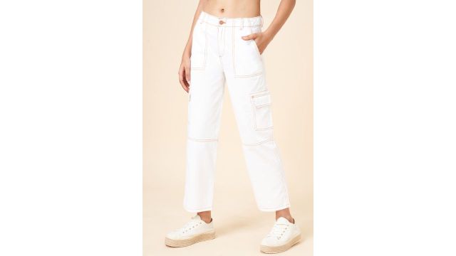 COOLSTERS White Straight-Fit Jeans