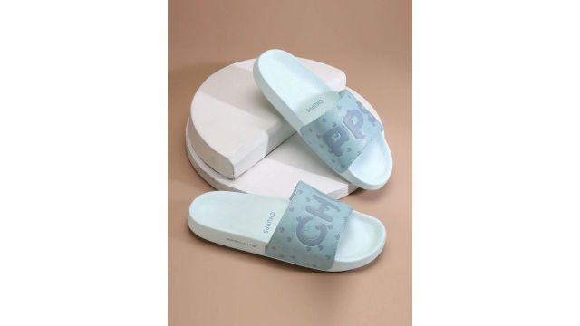 CHUPPS Women Light Blue Lovebug Orthopedic Sliders