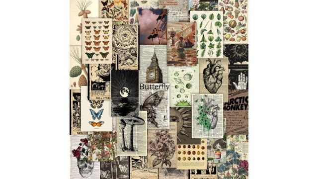 CodersParadise Pack of 54 Vintage Wall Collage Posters
