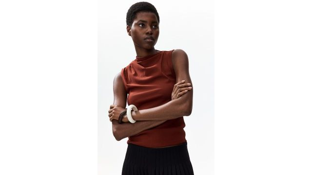 Draped Crinkled Top