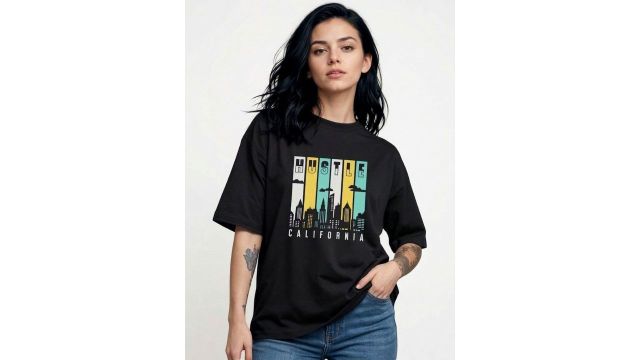 DressBerry Cotton Women Oversized T-shirt