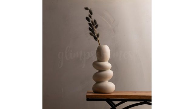 Glimpse Homes Pebble Ceramic Vase