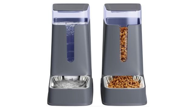 Hipidog Cat Food and Water Dispenser Set