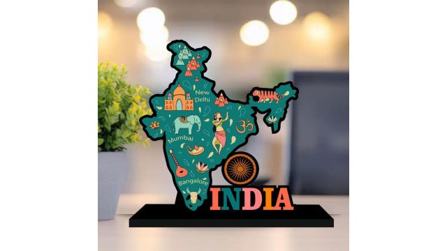 India Map Designer Table Decor