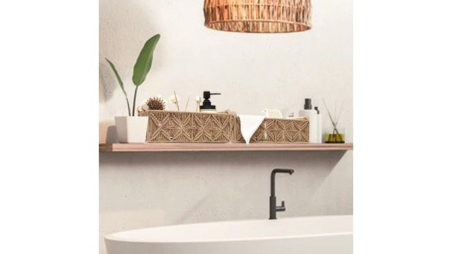 Kaahira Set of 2 Macrame Rectangular Storage Baskets