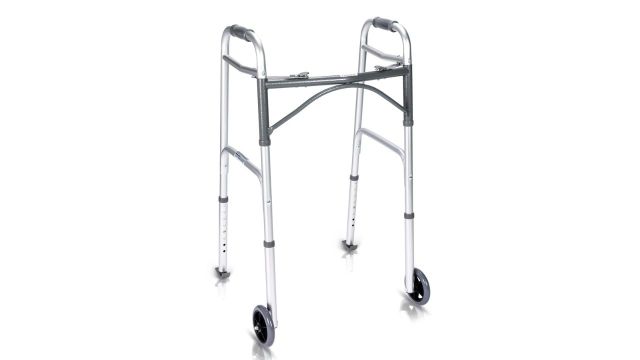 KosmoCare Deluxe Folding Walker with Castors