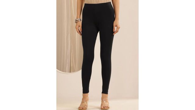 Libas Women Cotton Solid Ankle Length Leggings
