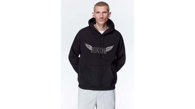Loose Fit Printed Hoodie