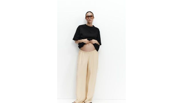 MAMA Linen-blend Drawstring Trousers