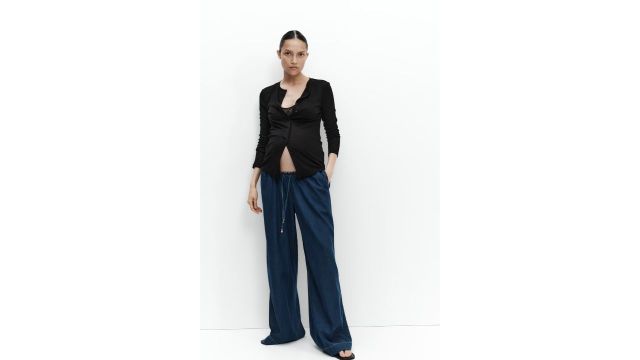 MAMA Wide Paper Bag Trousers