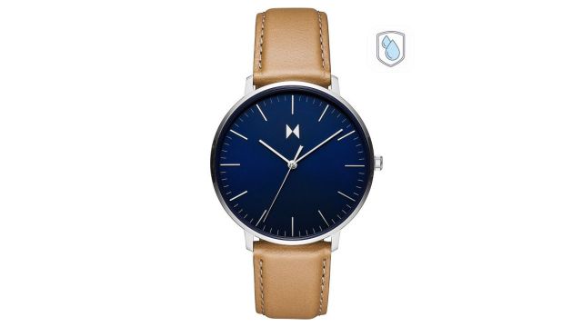 MVMT Men Blue Solid Leather Legacy Slim Analogue Watch 28000211-D-Blue