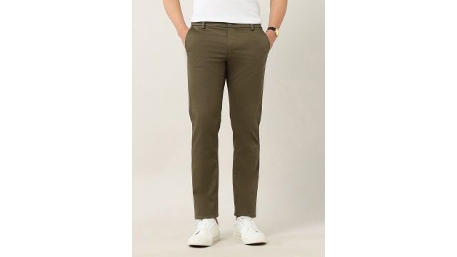 Arrow Sport Men Bronson Slim Fit Low-Rise Trousers