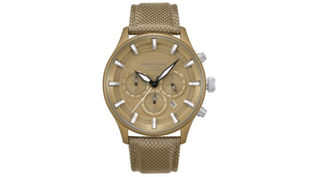 Kenneth Cole Men Quartz Khaki Round Dial Sports Watch KCWGO0058403MNW