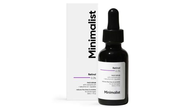 Minimalist 0.3% Retinol Face Serum For Anti Ageing fine lines wrinkles With Coenzyme Q10