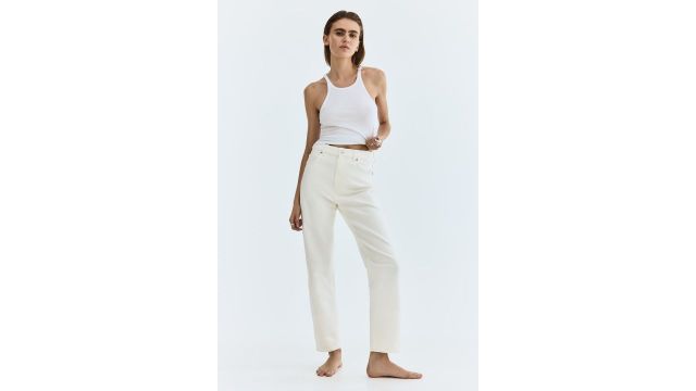 Mom Slim Fit High Waist Ankle Jeans
