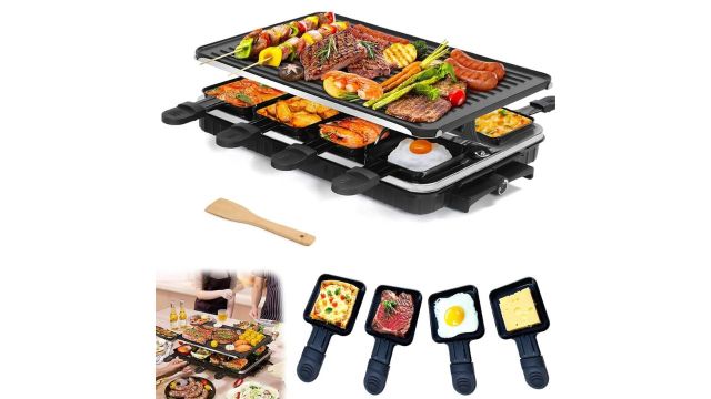 Raclette Grill Machine Electric Indoor BBQ
