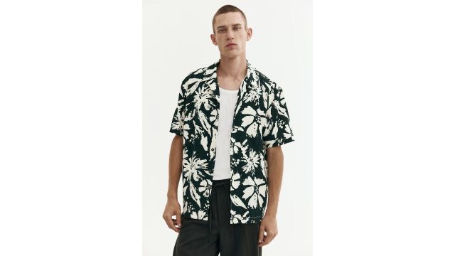 Regular Fit Jacquard Resort Shirt