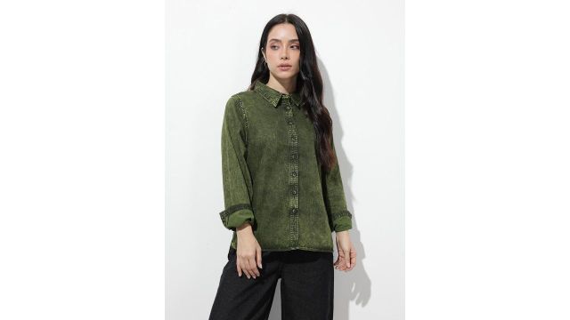 Roadster The Lifestyle Co. Women Denim Pure Cotton Casual Shirt
