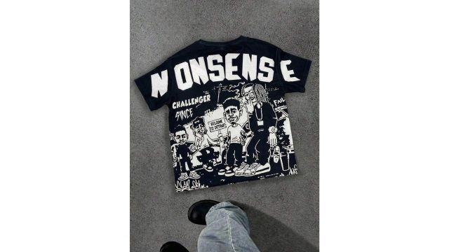 SHEIN Kids Young Boy Summer Racing Letter Print Knitted T-Shirt