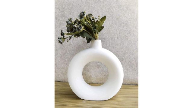 SPHINX White Ceramic Donut Vase